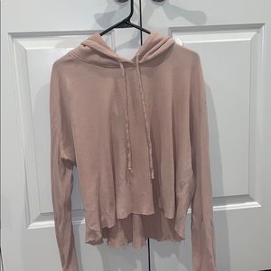 Light pink American Eagle sweater with hood